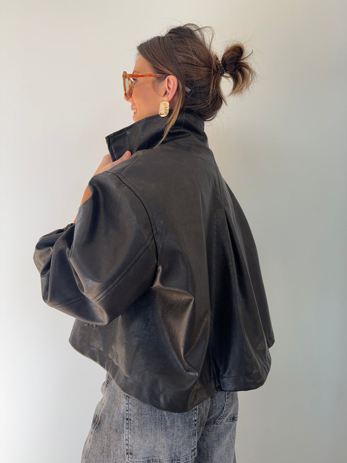 Veste similicuir - noire