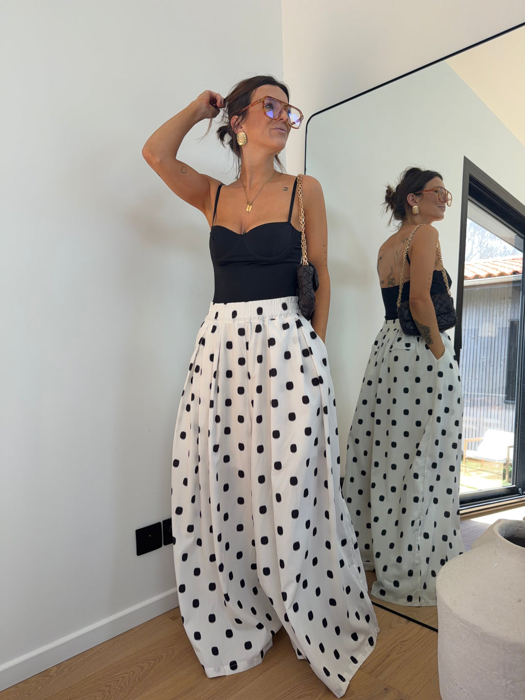 Pantalon à gros pois
