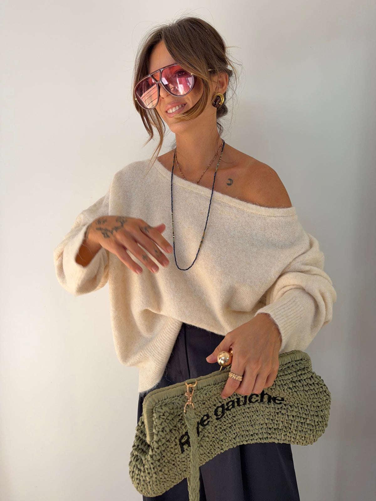 Pull Rome - beige chiné