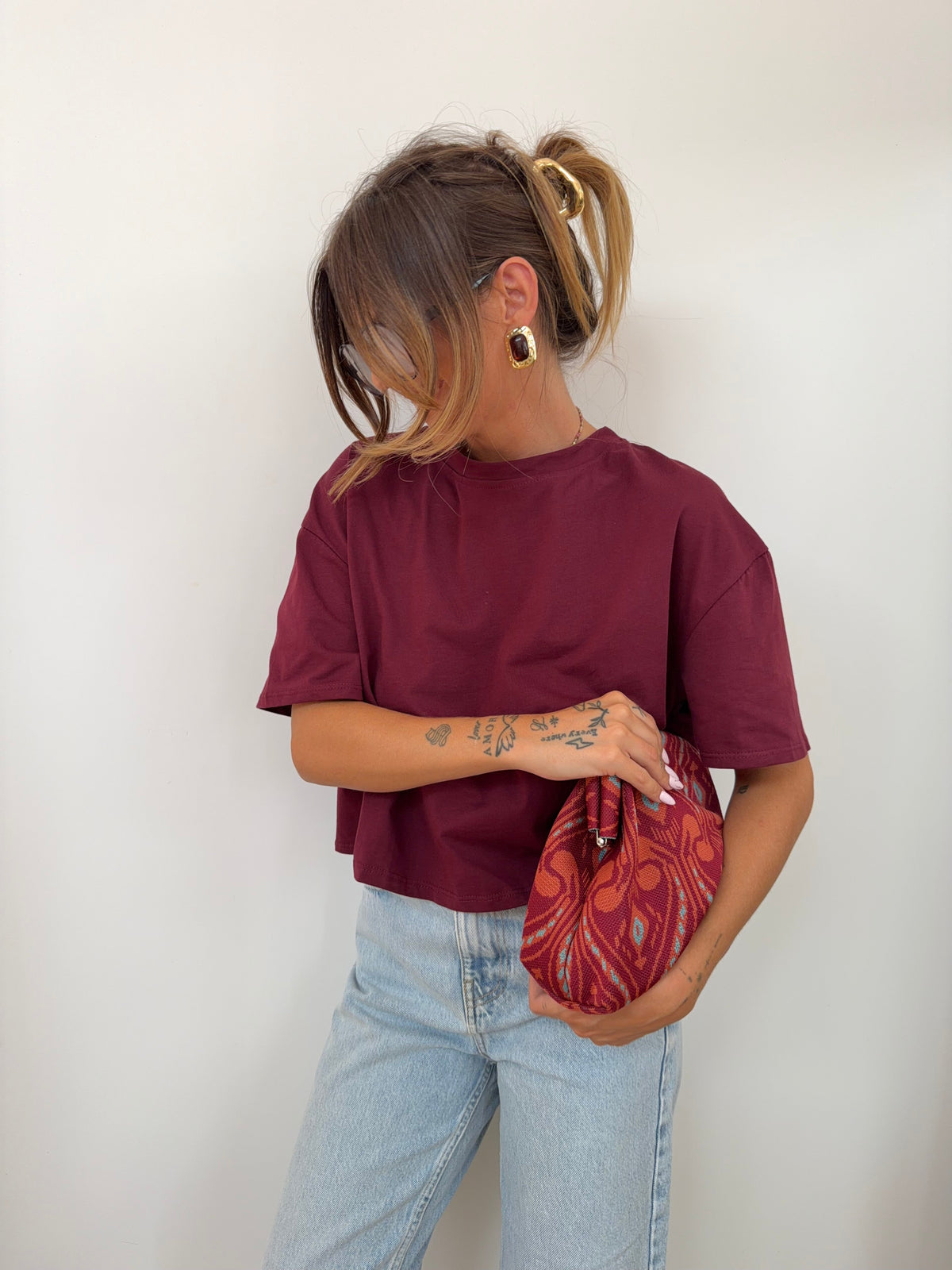 T-shirt Mia Lover's - bordeaux