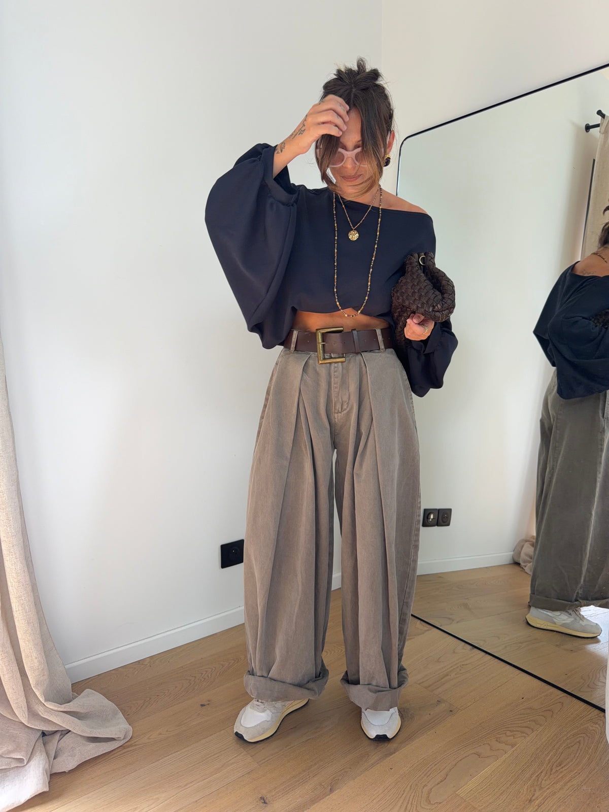 Pantalon & ceinture Brune - taupe