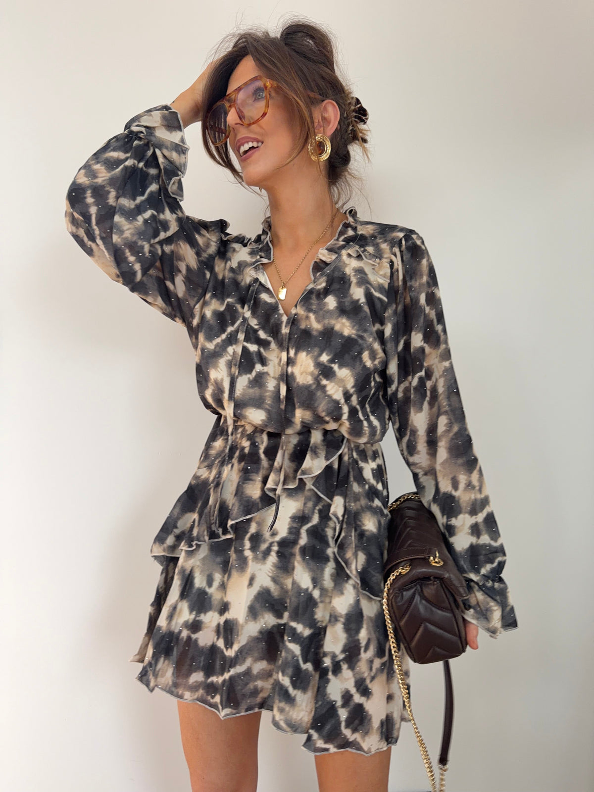 Robe à volants et strass