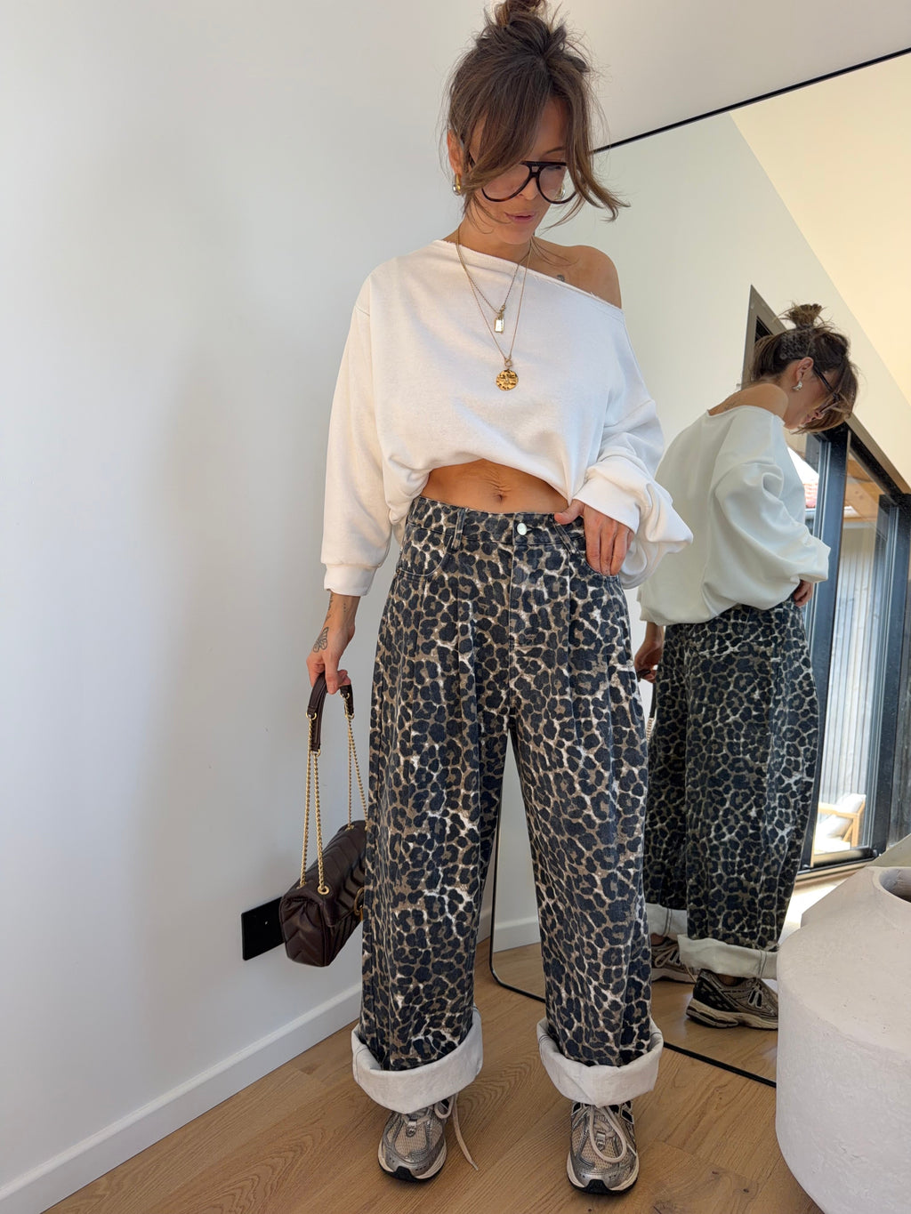 Jeans baggy léopard - Pedro