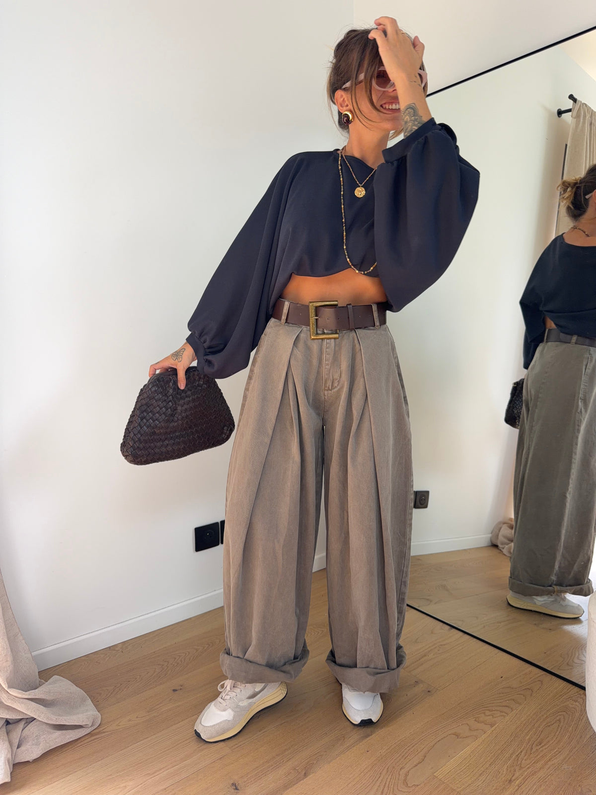 Pantalon & ceinture Brune - taupe