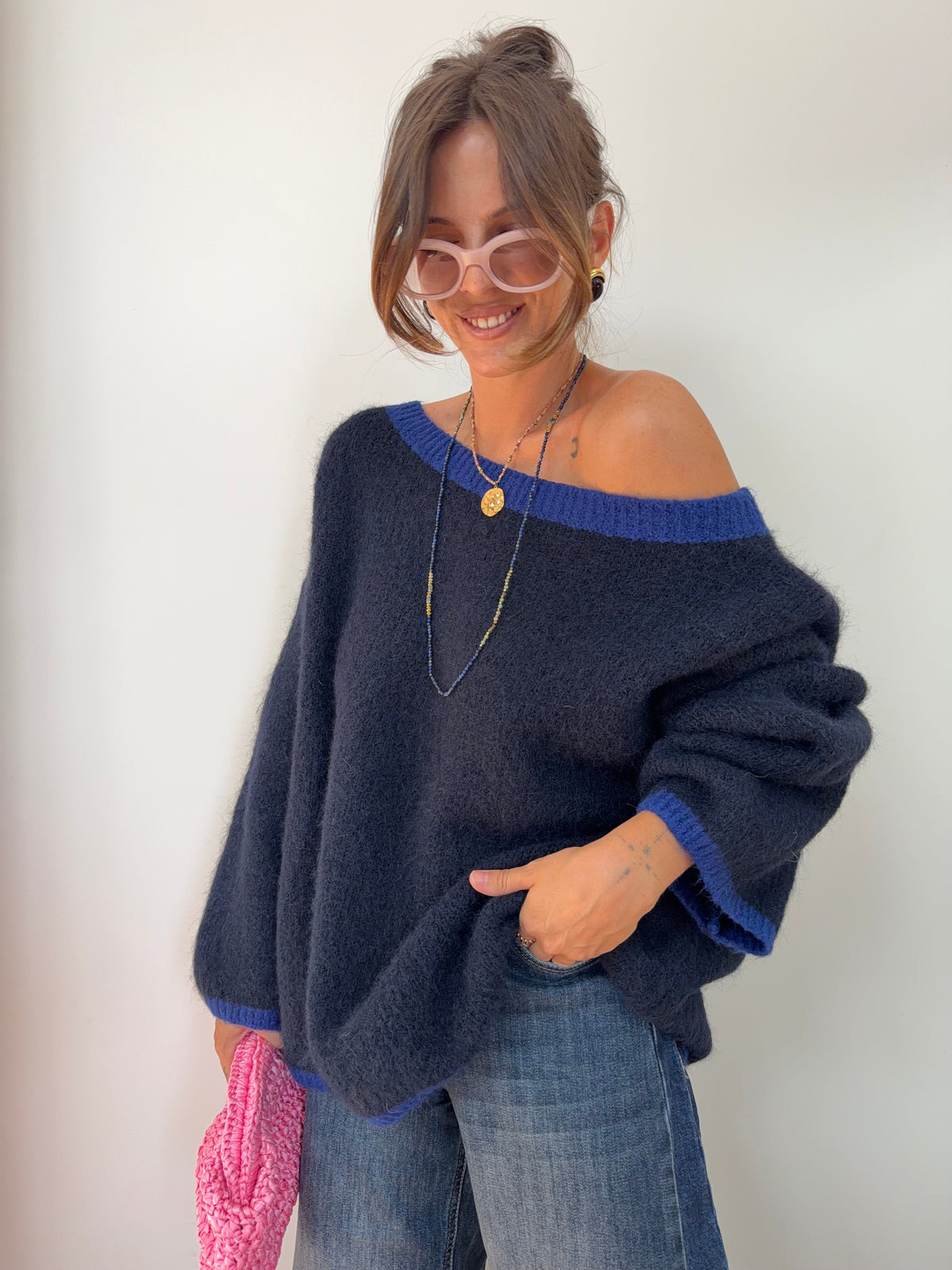 Pull Bali - bleu et bleu électrique